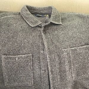 Grey Ralph Lauren Polo wool button up jacket